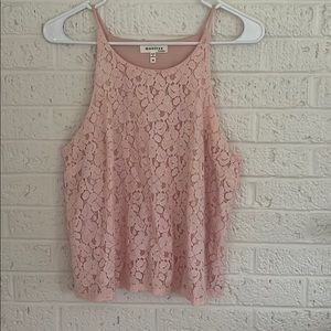 Pink Lace Halter Top